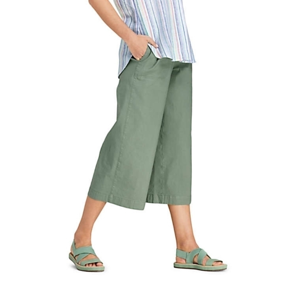 Lands' End Womens Wide Leg Crop Linen Blend Pants-Size 4(NEW) - Picture 5 of 5